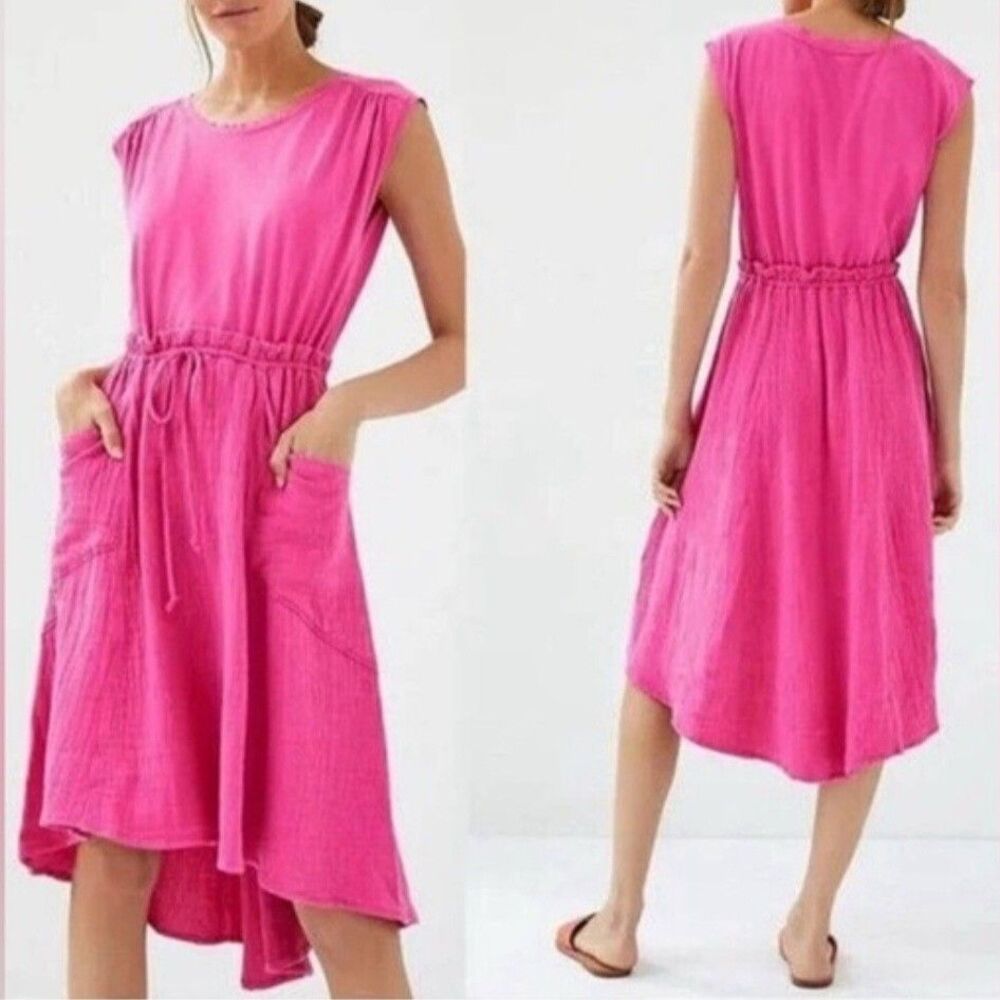 Daily Practice Anthropologie Everyday Tee Hi-Low Dress With Pockets Sz XS